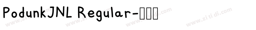 PodunkJNL Regular字体转换